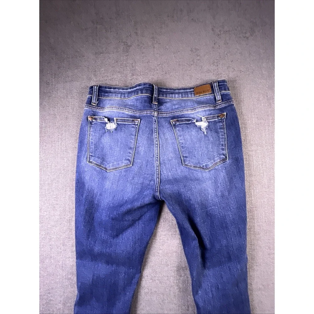 Judy Blue Jeans Women‎ 11 Blue Distressed Skinny Fit Boho City Preppy